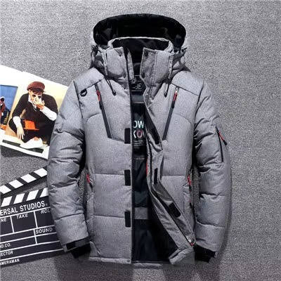 Men's black insulated winter parka waterproof windproof jacket extreme cold nylon shell outdoor gear