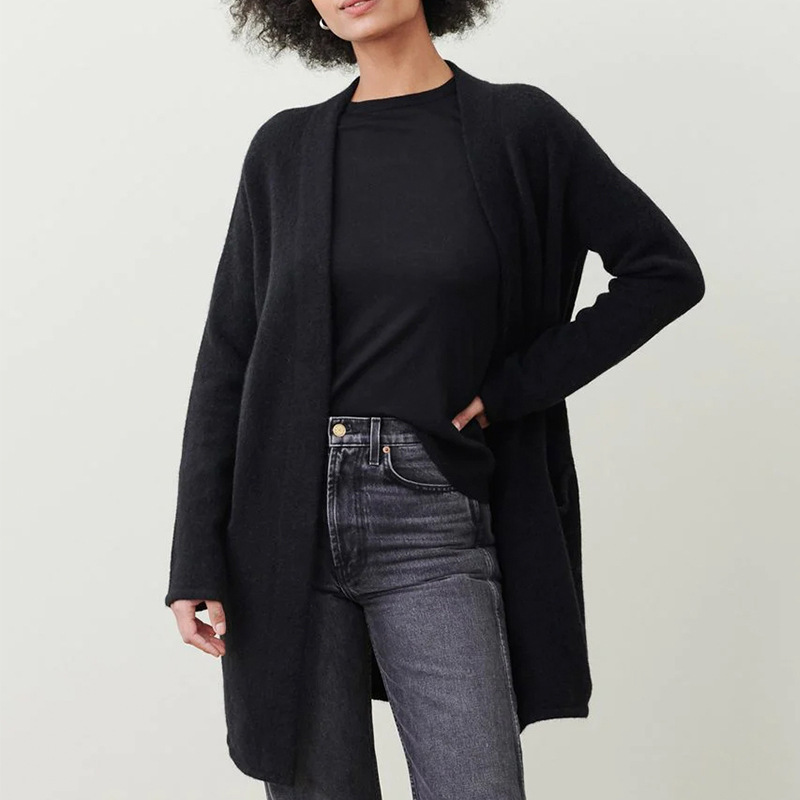 Urbann-Vibe women's cozy wool knit cardigan relaxed open-front with pockets everyday comfort