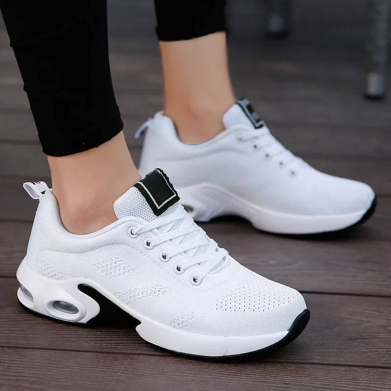 Women's lightweight orthopedic walking shoes breathable knit upper removable insole all-day comfort