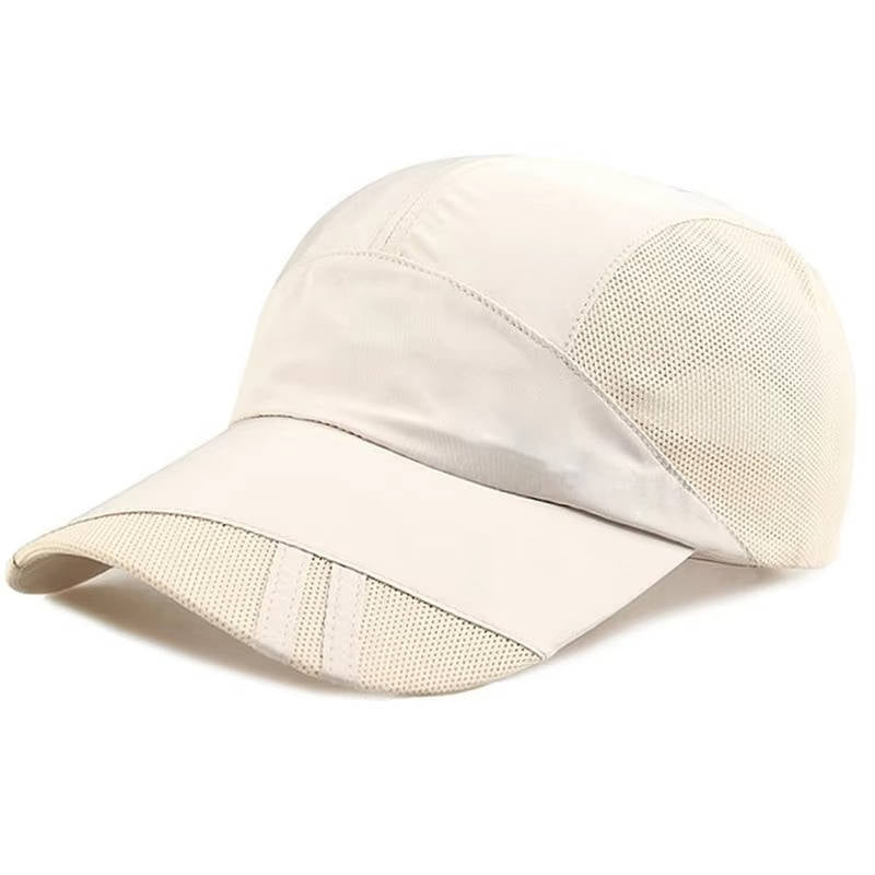 Men's adjustable sports cap with breathable mesh panels for active outdoor wear