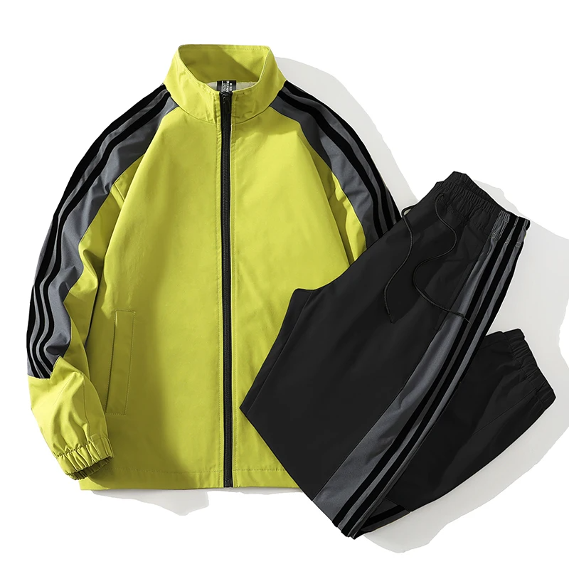 Ravello color-block tracksuit set lightweight zip-up jacket jogger pants contrast stripes activewear
