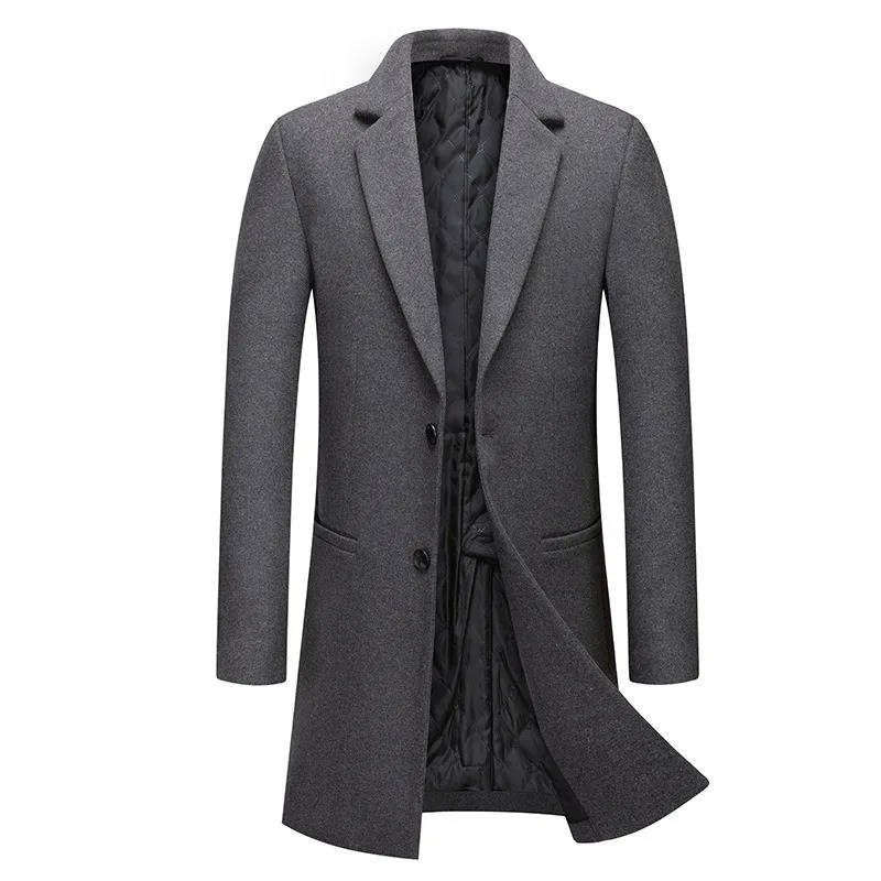Men's camel wool blend single-breasted overcoat with sharp executive tailoring for formal and casual wear
