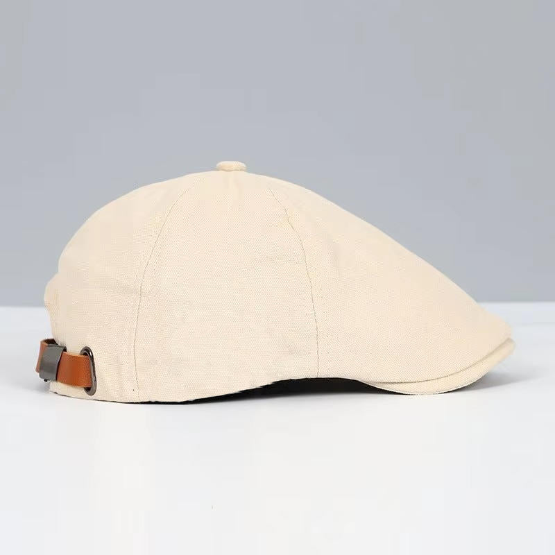 Black men's flat cap lightweight breathable Japanese streetwear hip hop style urban everyday comfort