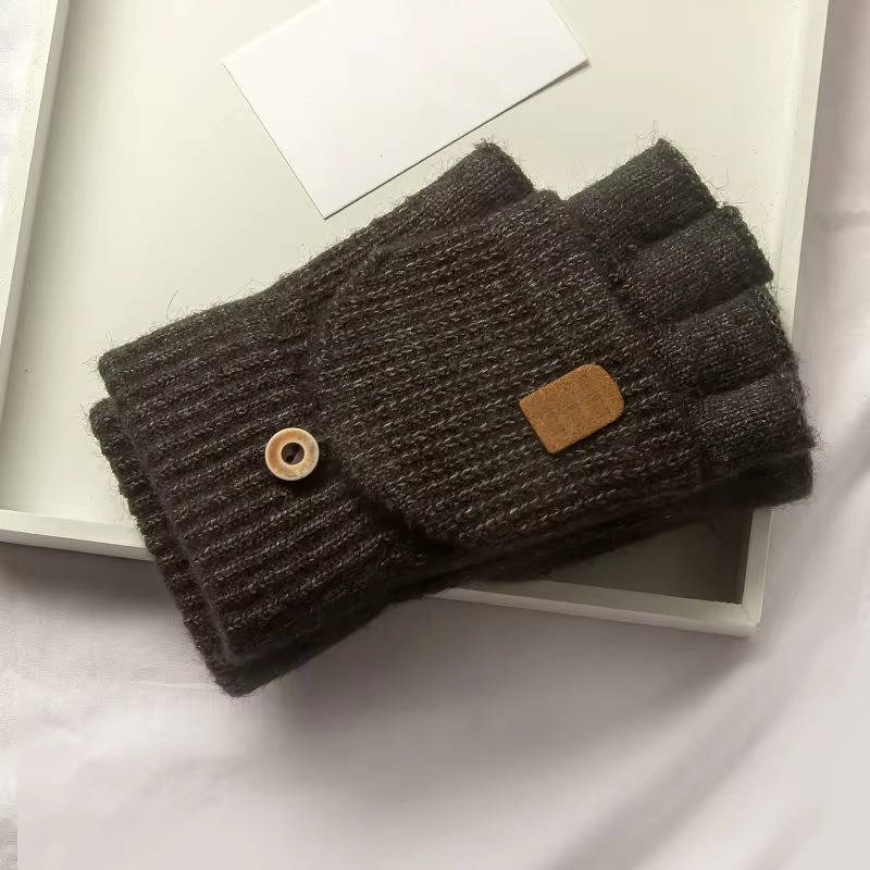 Urbann Vibe unisex knitted fingerless gloves touchscreen-compatible half-finger design for cold weather