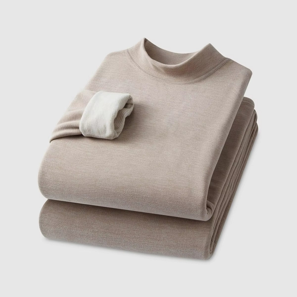 Women's thermal underwear set, ultra-warm cashmere silk velvet base layer for cozy winter comfort