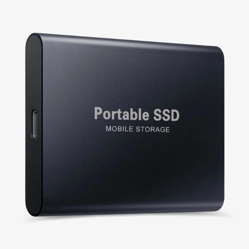 Portable aluminum external SSD USB 3.1 Type-C compact drive for students and pros everyday use