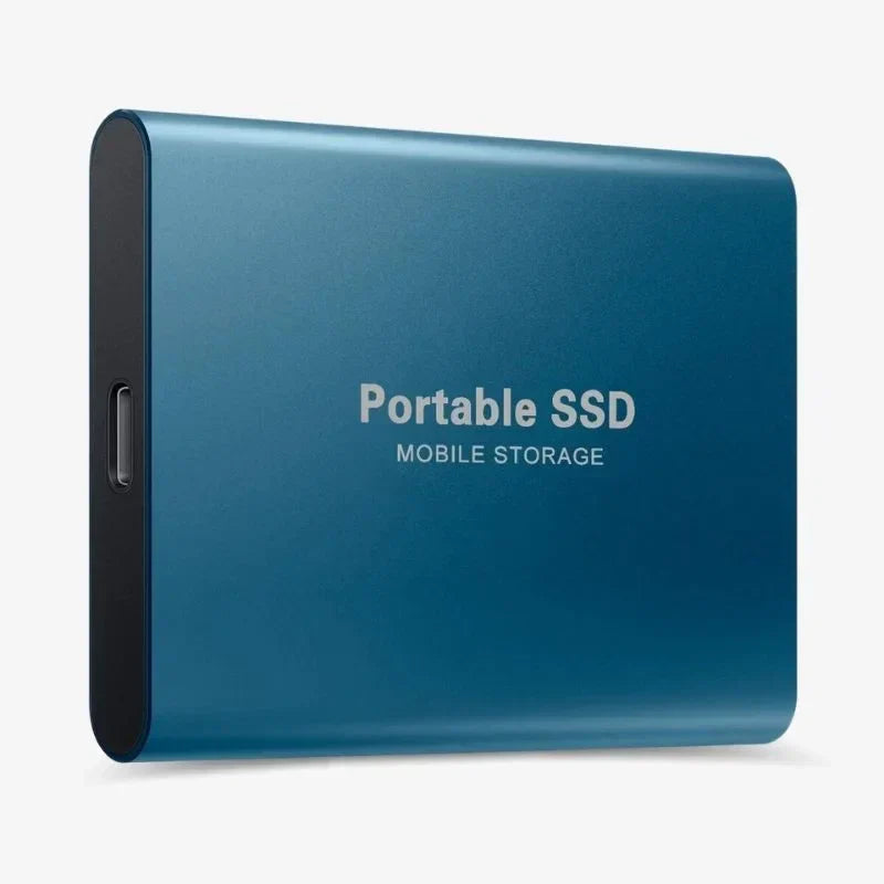 Portable aluminum external SSD USB 3.1 Type-C compact drive for students and pros everyday use