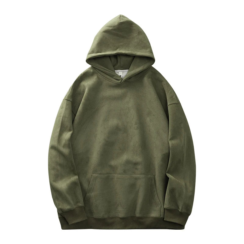 Charcoal heavyweight fleece hoodie with smooth anti-pill finish and timeless heritage design