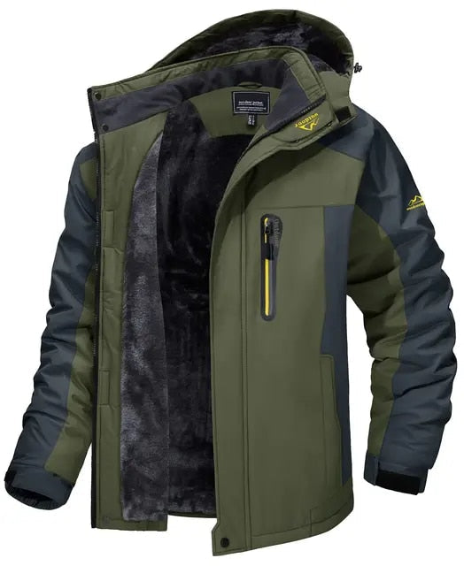 Jonas men's black windproof waterproof expedition jacket with rugged outdoor design for winter adventures