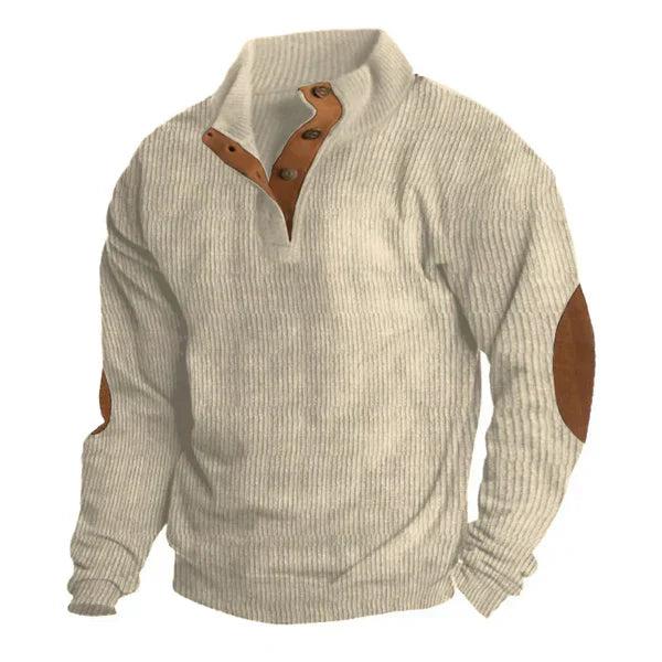 Men's patchwork hoodie jacket stand collar modern urban fit versatile casual outerwear streetwear