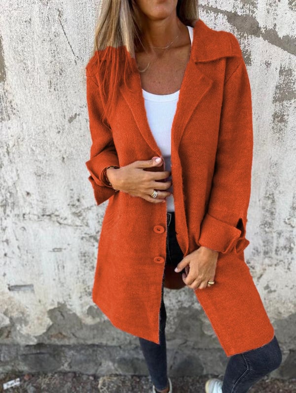 Women's lightweight quilted felt-texture button-down jacket, effortless transitional outerwear in soft finish