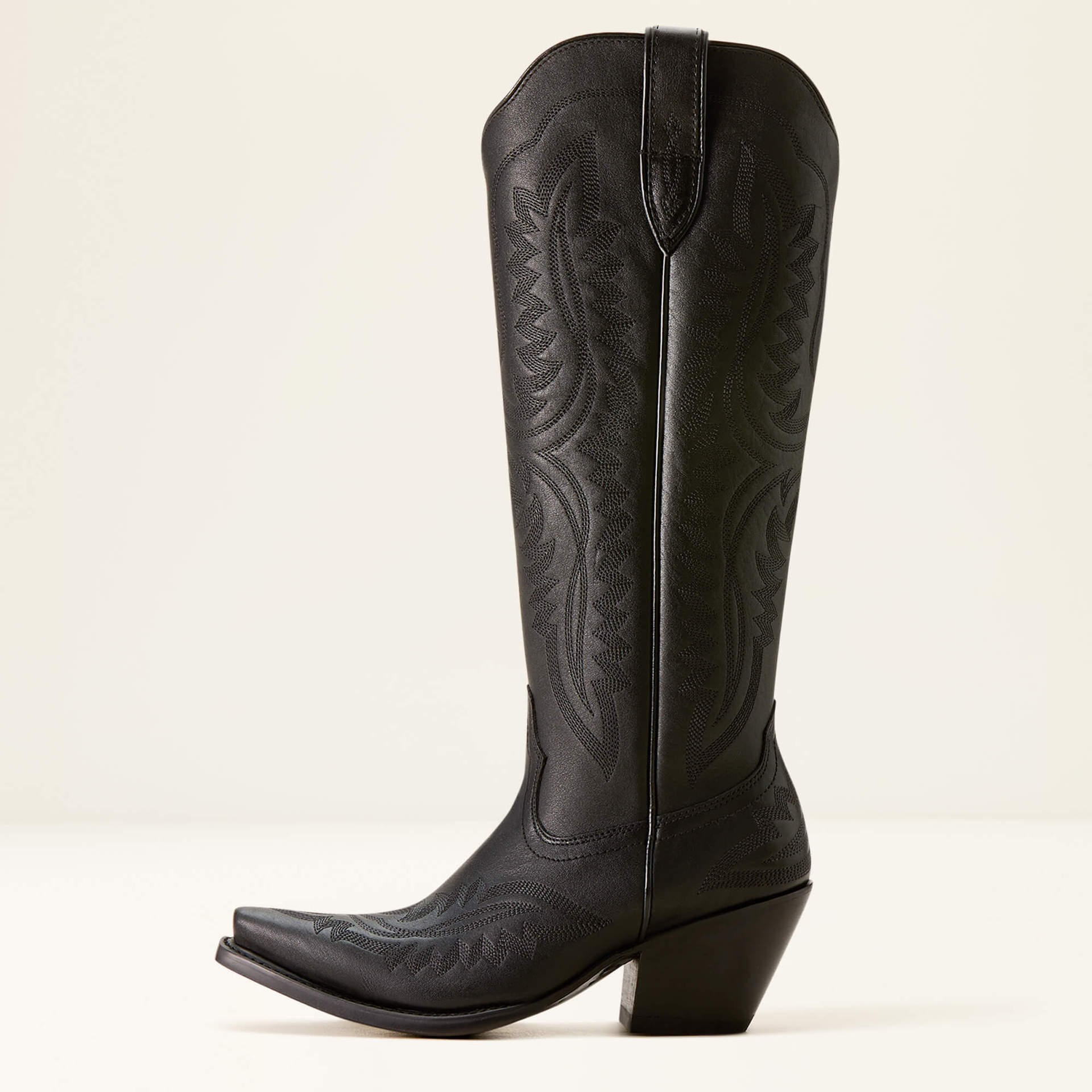 Women's vintage brown western cowboy boots pointed toe low heel embroidered rubber sole