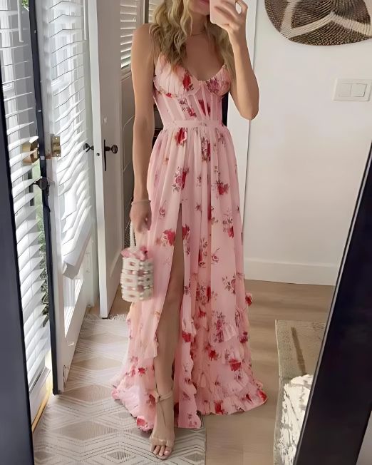 Floral lace midi dress for weddings elegant silhouette timeless formal evening style