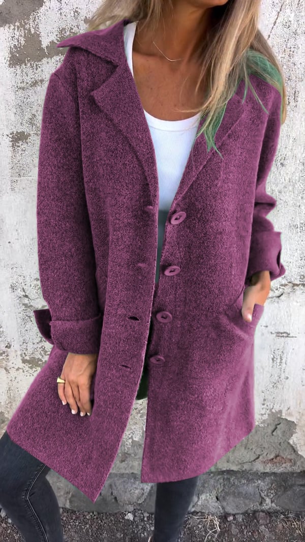 Women's quilted felt-texture button-down jacket lightweight transitional outerwear soft refined finish