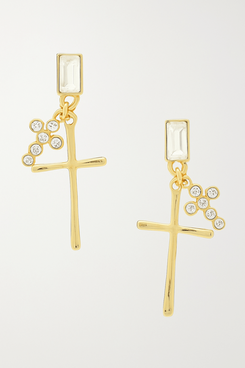 Earrings crystal dangle lightweight polished - Urbann-Vibe