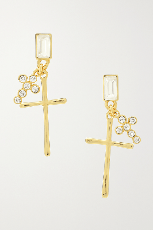 Earrings crystal dangle lightweight polished - Urbann-Vibe