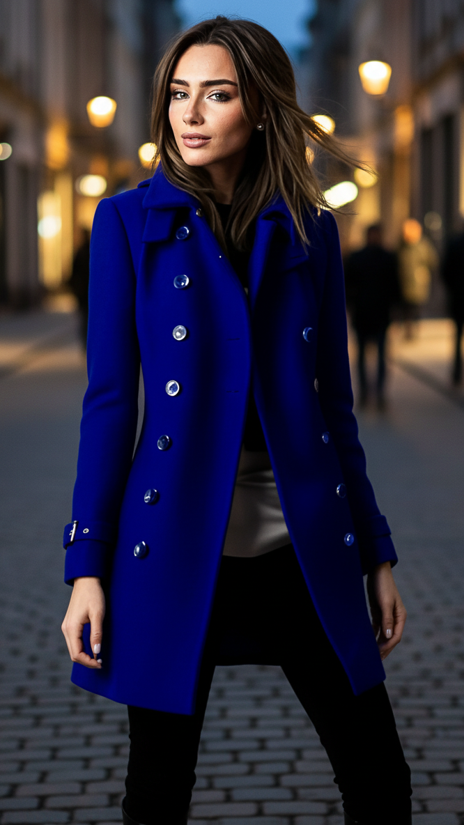 Elena velvet jacket deep jewel-tone structured blazer with gold accent details for modern women