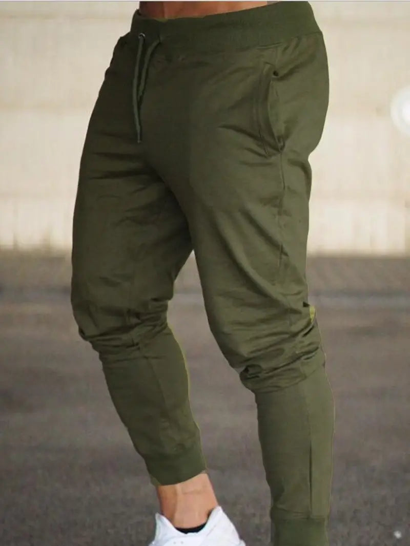 Men casual drawstring active fit pants adjustable waist for everyday comfort and freedom of movement