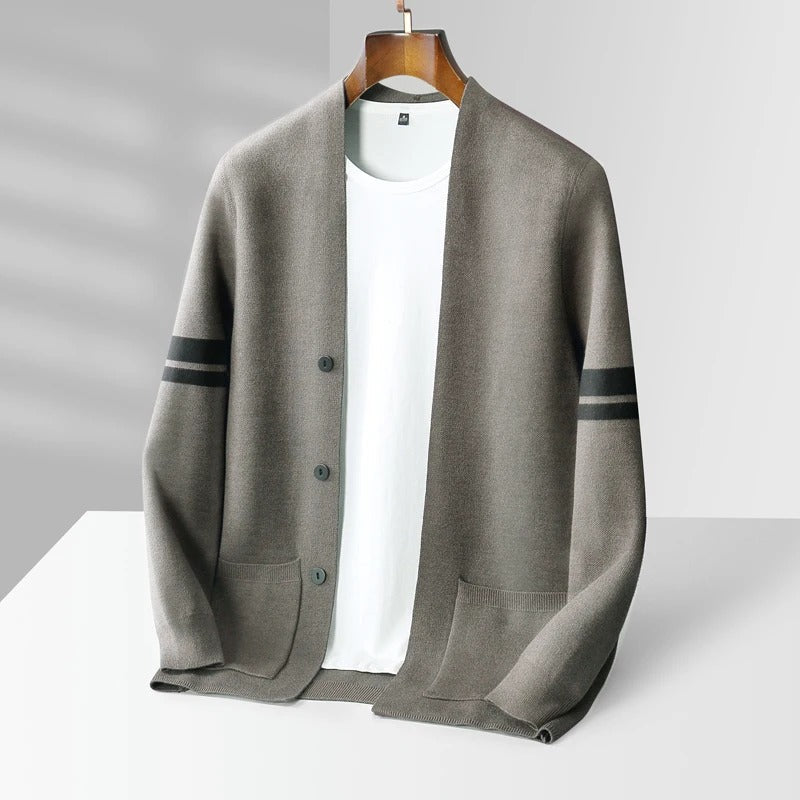 Women's relaxed button-front cardigan with open neckline for effortless everyday layering versatility