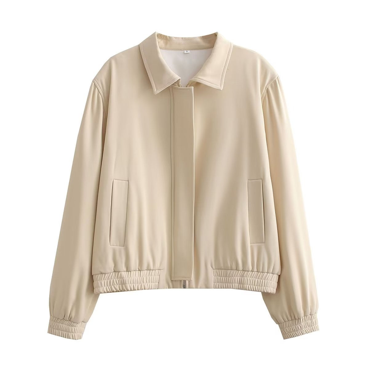 Women's short zip jacket chic casual style cozy warmth elegant silhouette modern fit