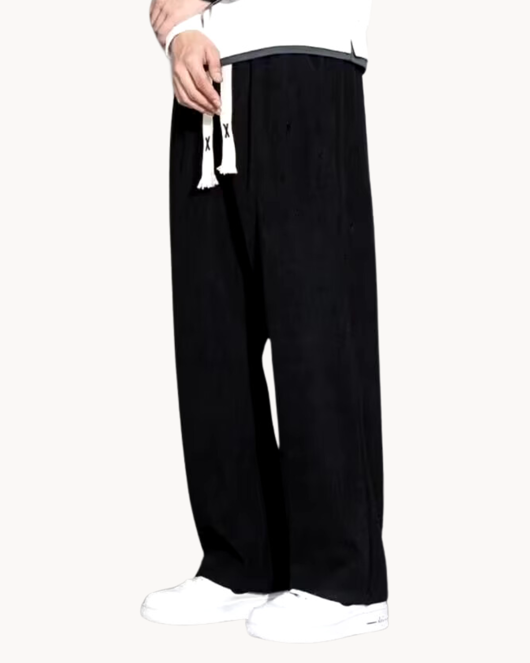 Women's loose fit corduroy flared pants in classic warm tones with soft textured finish
