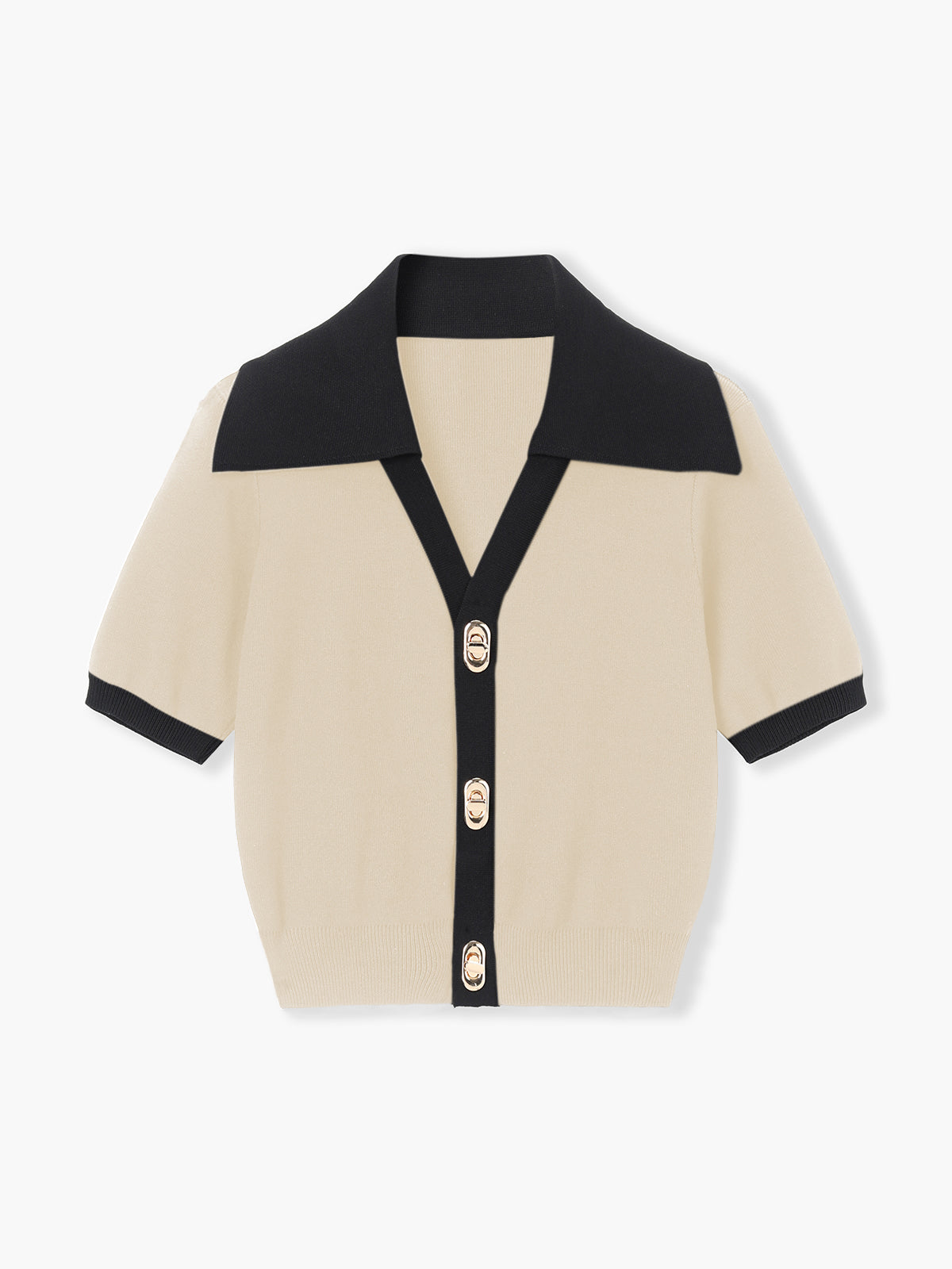 Women's slim fit V-neck knit top in casual style with slight stretch, viscose-polyamide blend