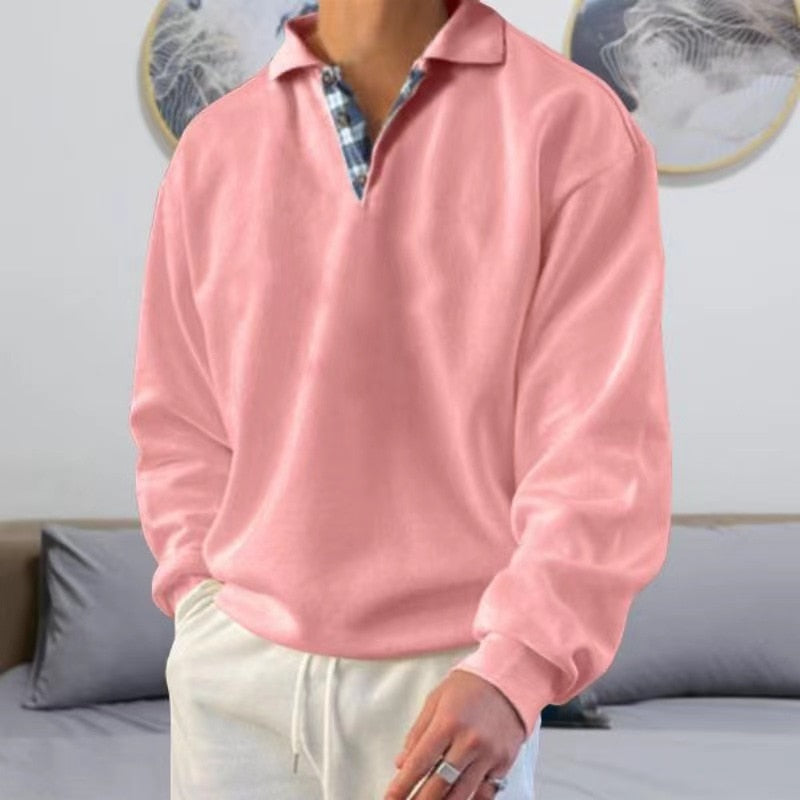 Benedikt men's lightweight breathable knit sweater in relaxed summer style with open-weave texture