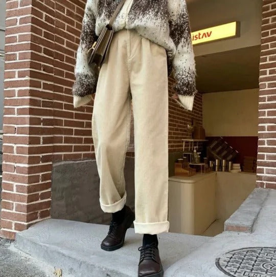 Women's casual relaxed-fit trousers lightweight everyday comfort versatile style easy pairing