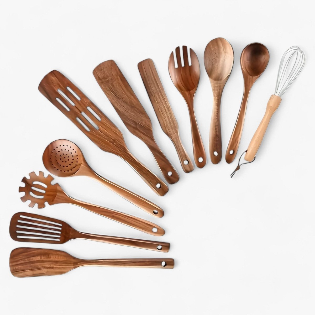 Heat-resistant wooden kitchen utensil set, 11 pieces - WoodChef - Urbann-Vibe