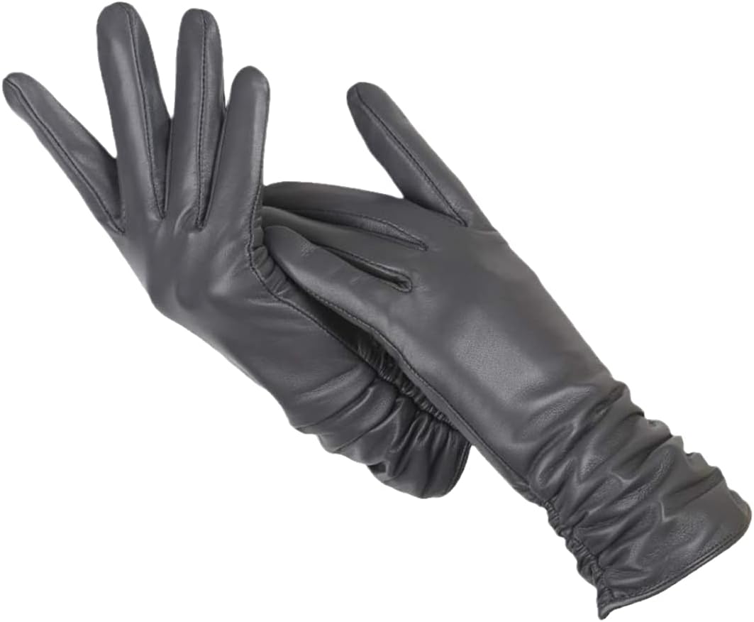 Women's Elise full grain leather gloves wool-lined elegant winter essential in multiple colors
