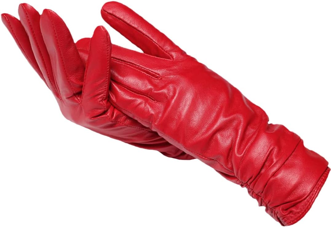 Women's Elise elegant leather gloves soft wool-lined full grain leather winter essential