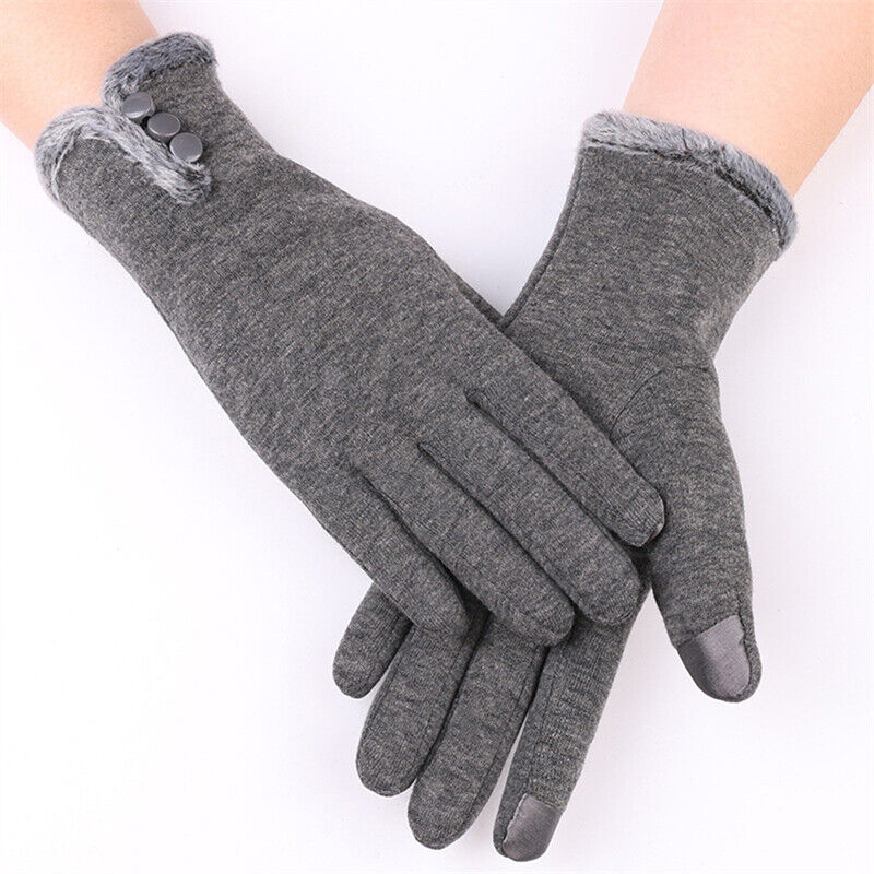 Elise women's cashmere-lined gloves in elegant style, one-size cotton blend for refined winter warmth
