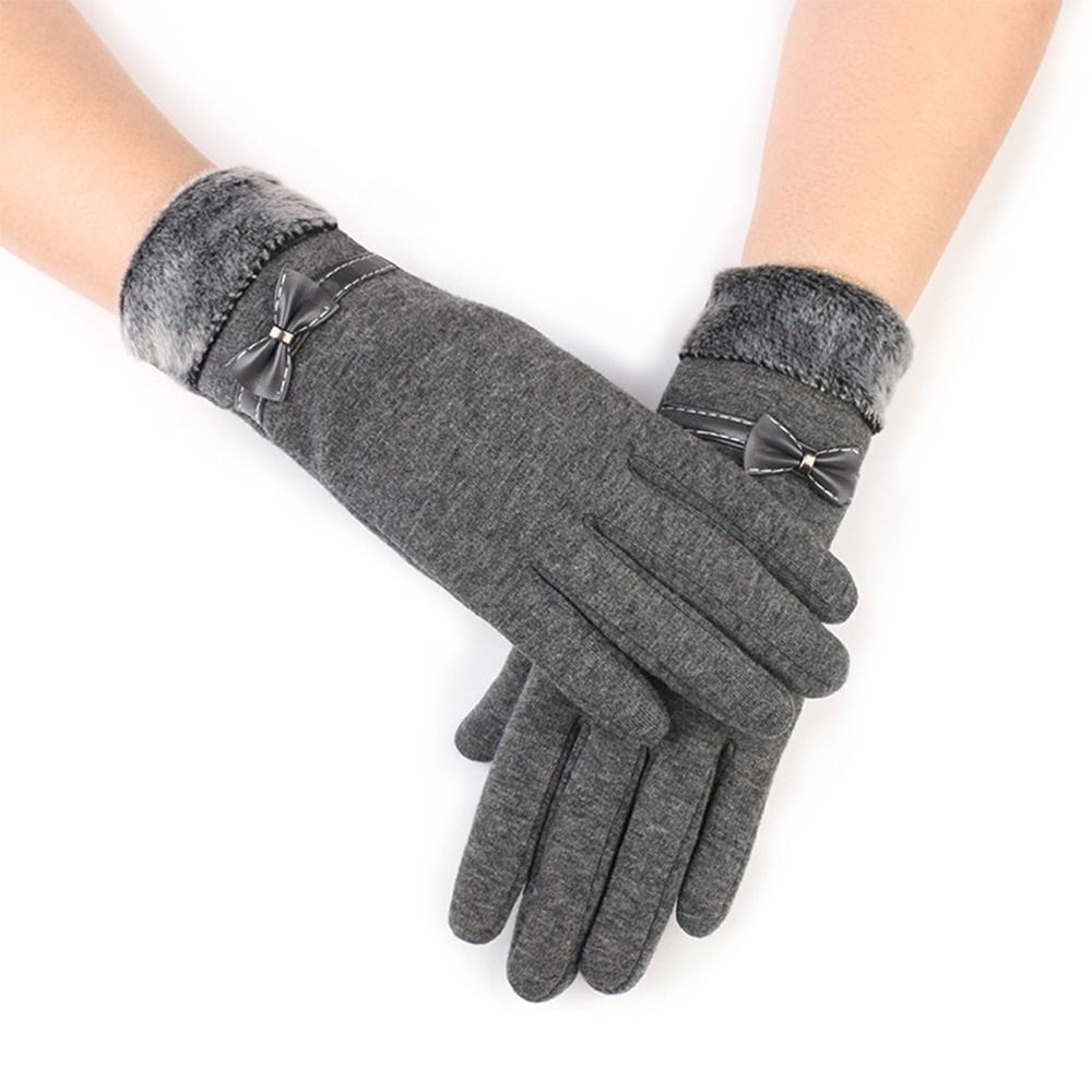 Elise women's cashmere-lined cotton blend gloves, elegant one-size winter accessory in neutral tone