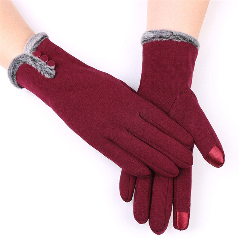 Elise women's cashmere-lined cotton gloves, elegant one-size winter accessory with refined warmth