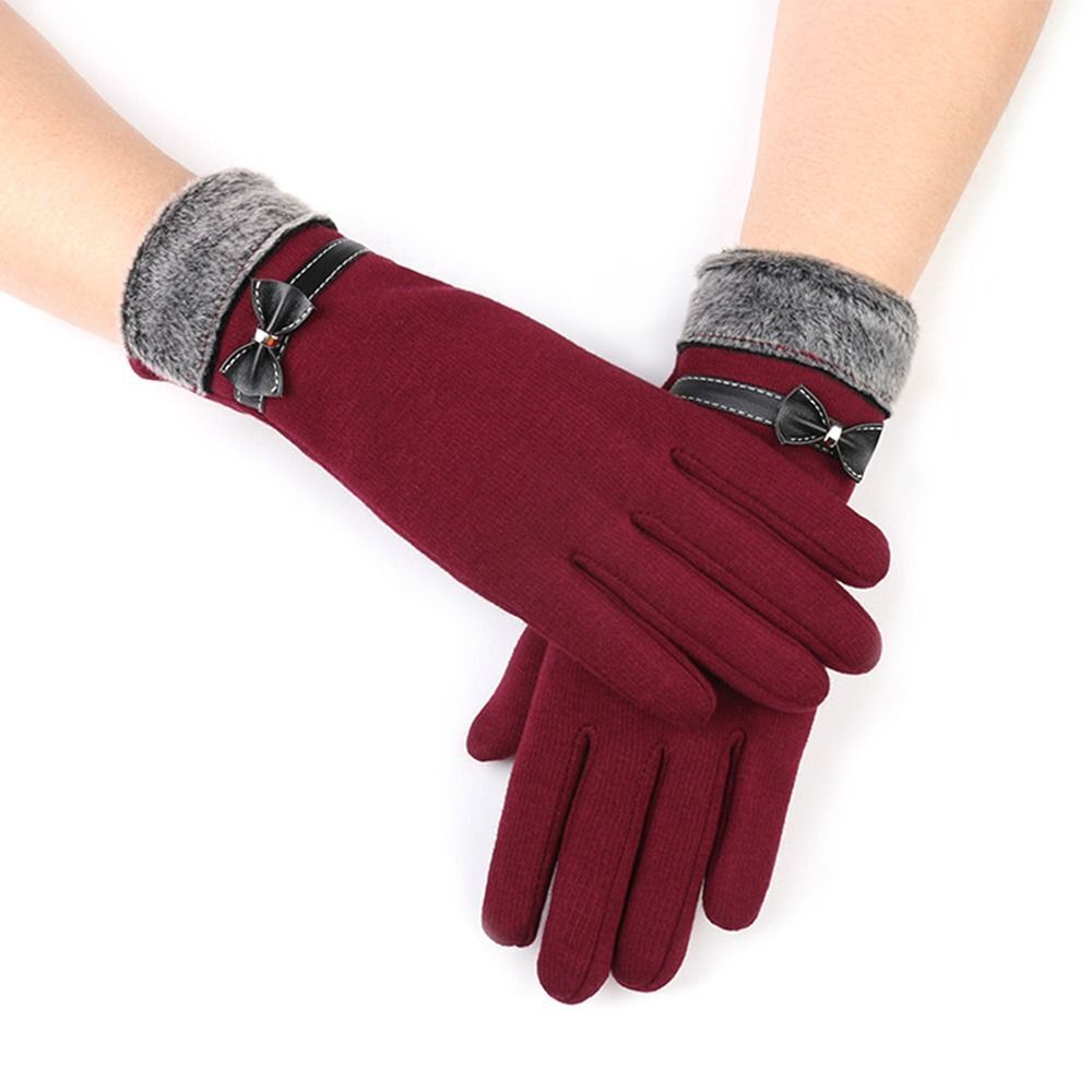 Elise women's cashmere-lined cotton gloves in elegant one-size fit with refined winter warmth