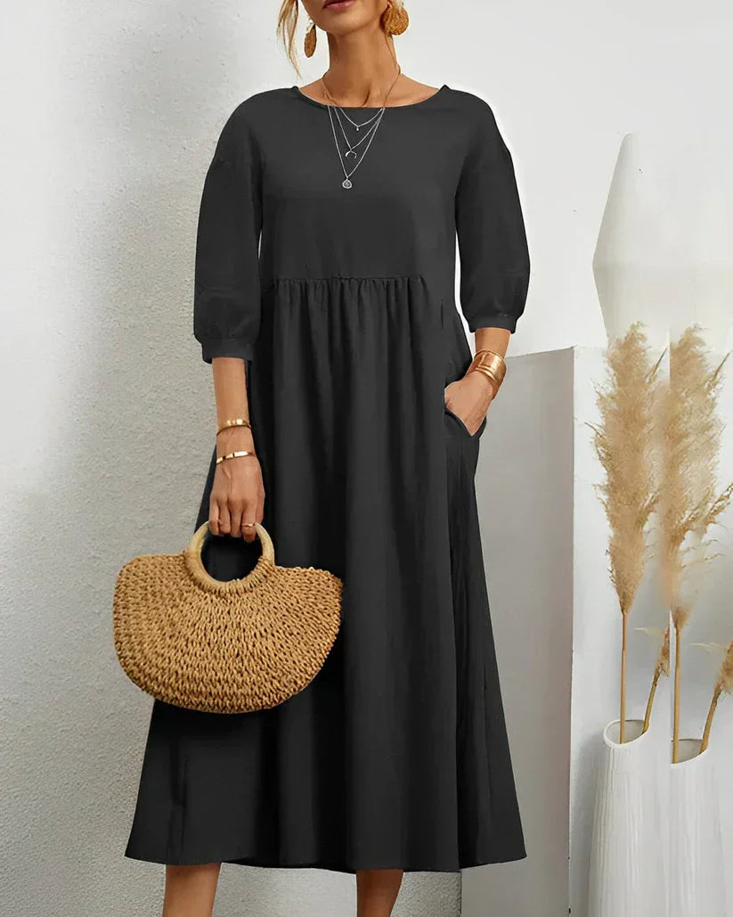 Elle&Vire lightweight women's summer dress, airy breathable fit, effortless contemporary style for warm days