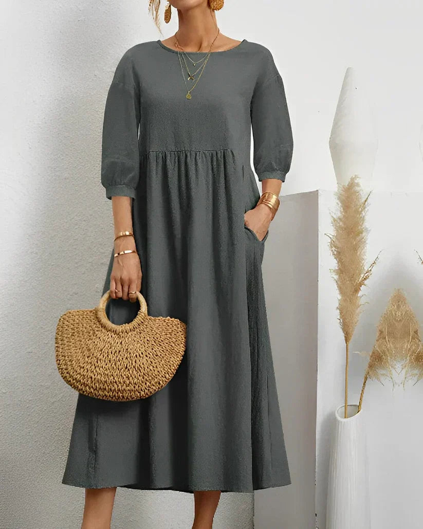 Elle&Vire lightweight women's summer dress, airy breathable fit, effortless contemporary style for warm days