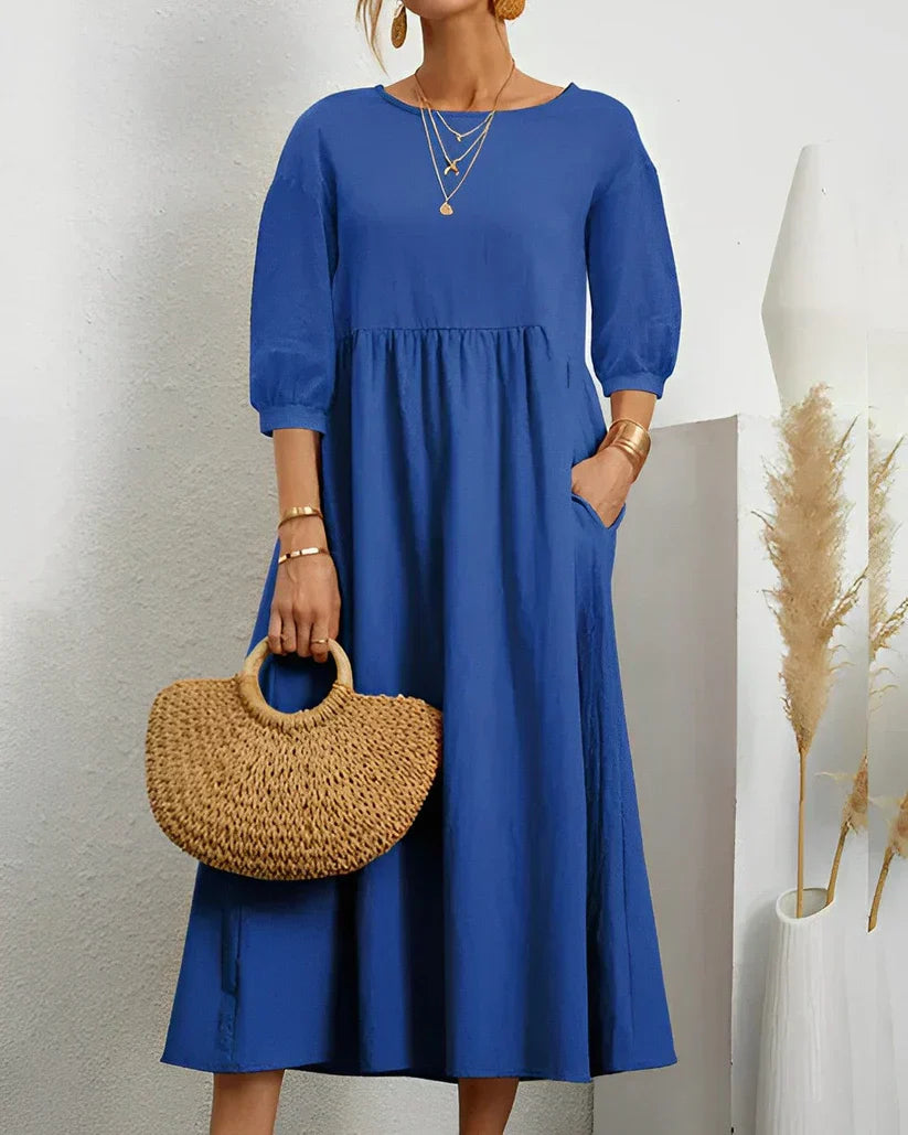 Elle&Vire lightweight women's summer dress airy breathable fit elegant contemporary style warm days