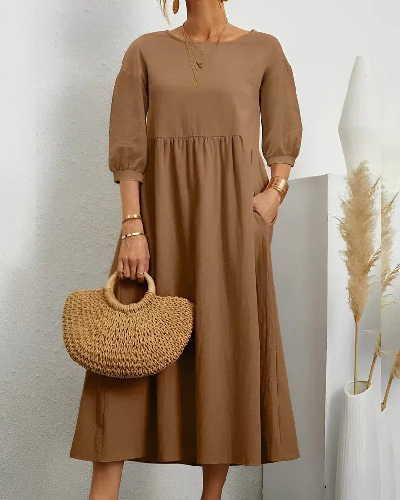 Elle&Vire lightweight women's summer dress, airy breathable fit, effortless contemporary style for warm days