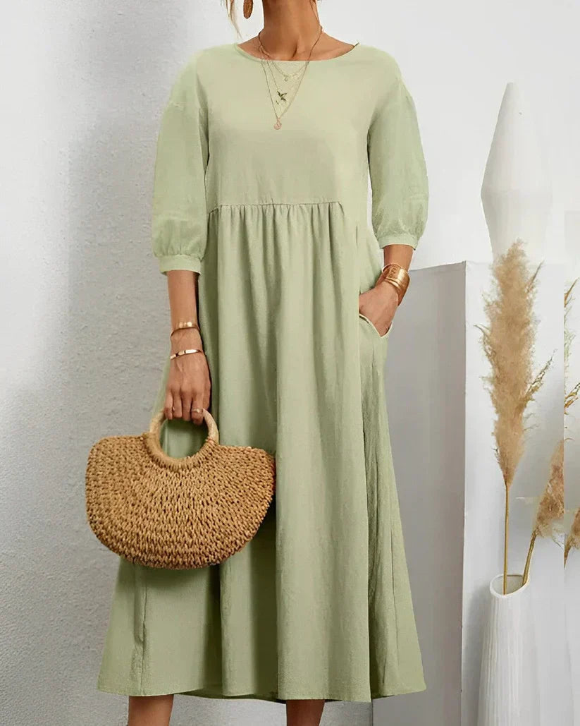 Elle&Vire lightweight women's summer dress, airy breathable fit, effortless contemporary style for warm days