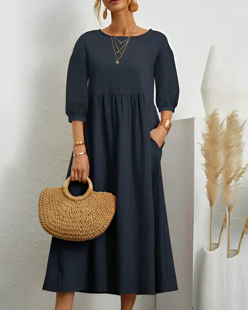 Elle&Vire lightweight women's summer dress, airy breathable fit, effortless contemporary style for warm days
