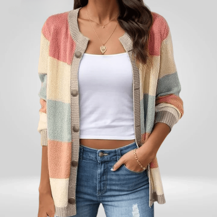 Women's Linda sleeveless vest light neutral tone relaxed modern silhouette ultra-soft 100% pure fabric