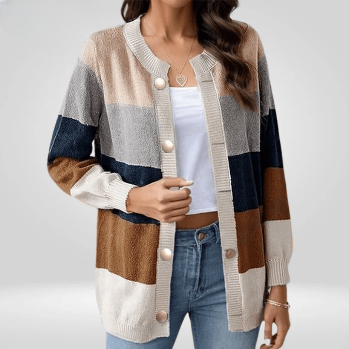 Women's Linda vest soft lightweight sleeveless knit in neutral tone with modern flattering silhouette