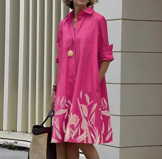 Women's casual relaxed fit dress in versatile everyday style with durable high-quality construction