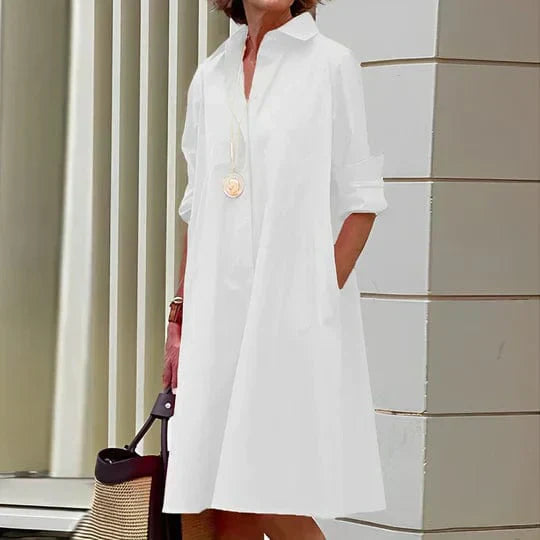 Women's relaxed fit casual dress in versatile everyday style with durable easy-care fabric
