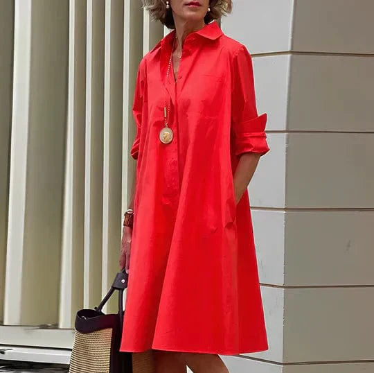 Women's casual relaxed fit dress Eva Janssen everyday style comfortable silhouette polished look