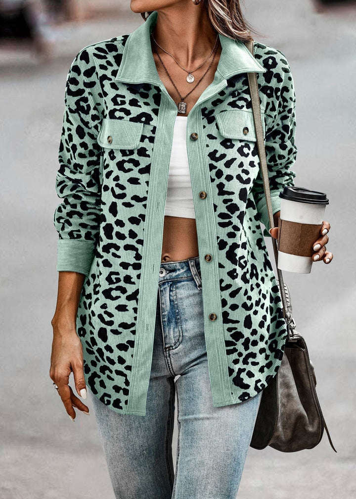 Women's Krystal leopard print jacket modern cut comfort fit bold animal pattern outerwear