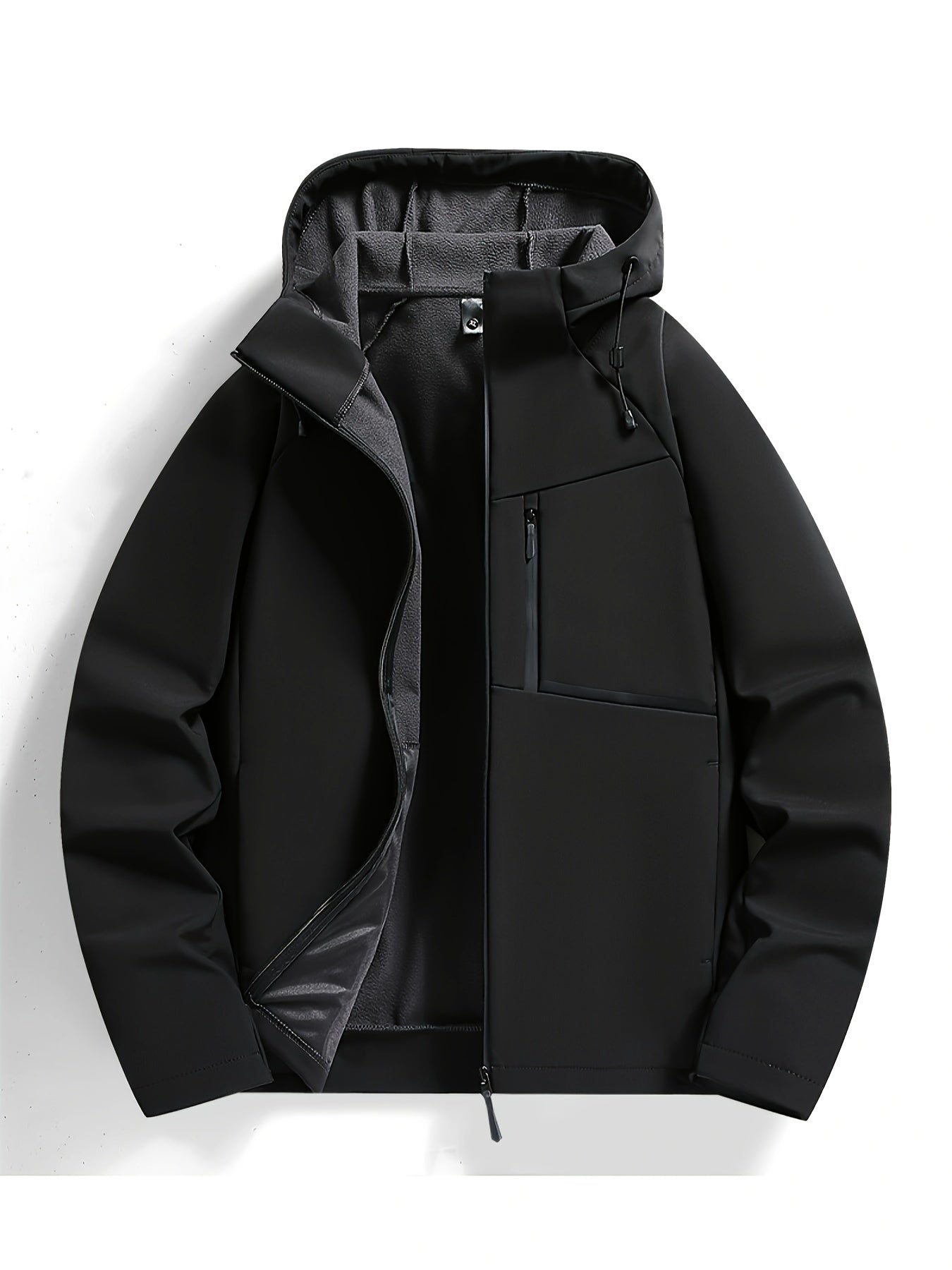 Knox men's hooded zip-up jacket casual coat with adjustable hood for everyday comfort