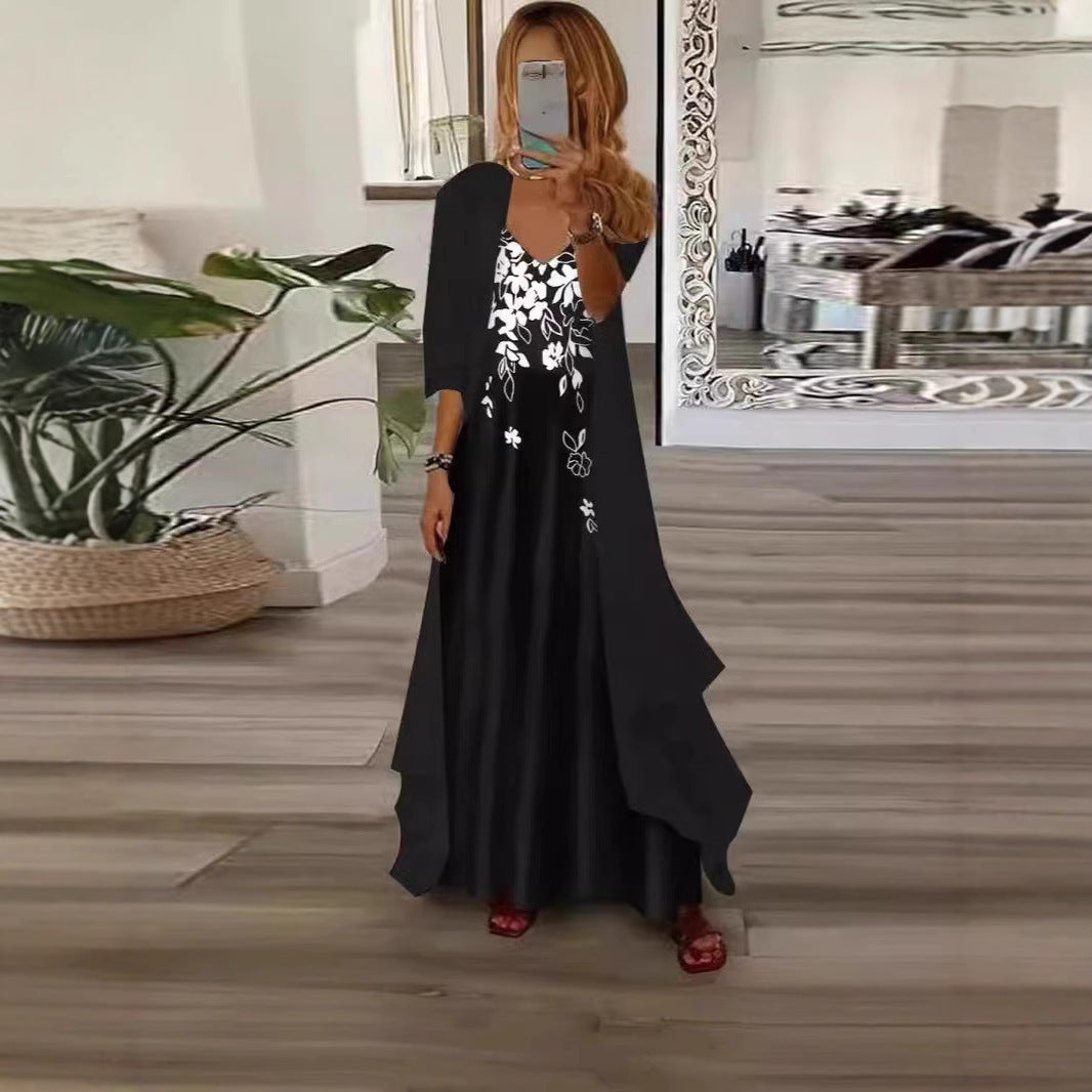 Aurélie multicolor floral print maxi dress women flowy lightweight silhouette for outdoor events