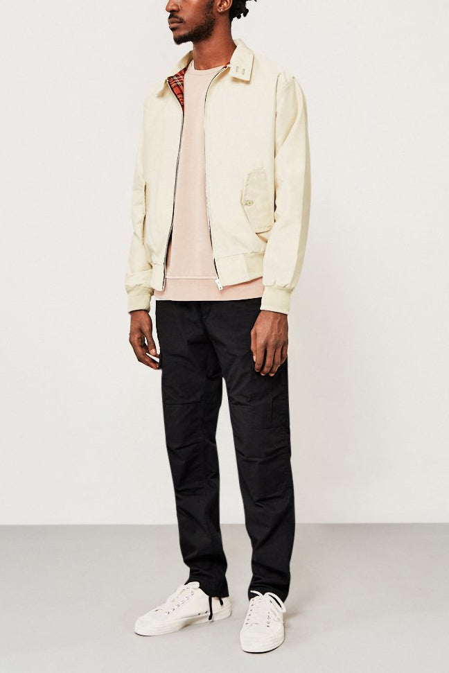 Men's short zip-up jacket lightweight casual urban style with classic collar and clean silhouette